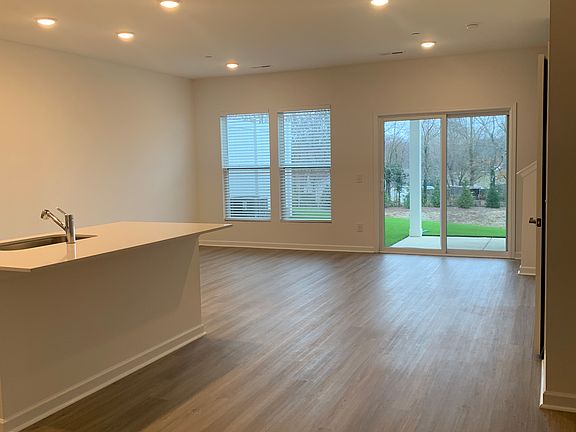 Open kitchen and living room plan