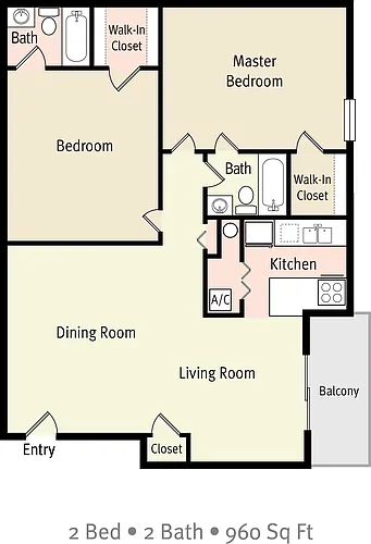 Floor plan 2x2A