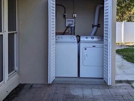 Laundry facilities just outside the unit , operated via an app so no need of coins :) well kept :)