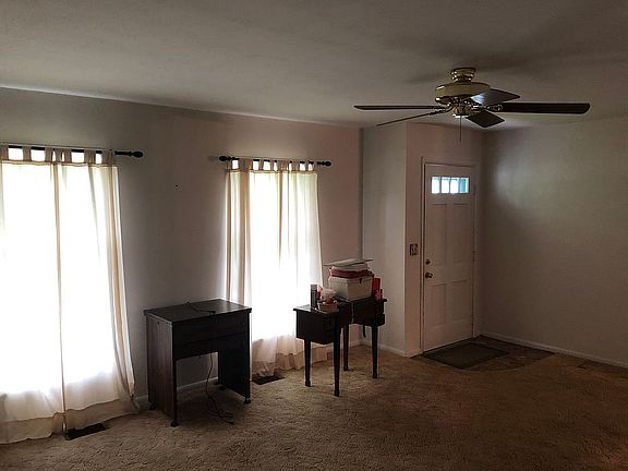 Living room and front entry 