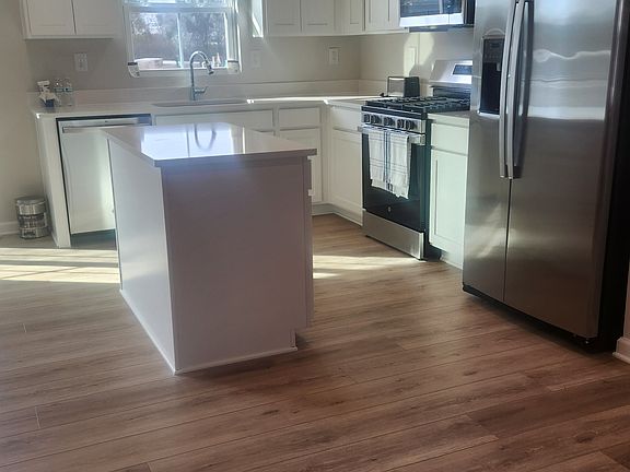 Kitchen with wood floor