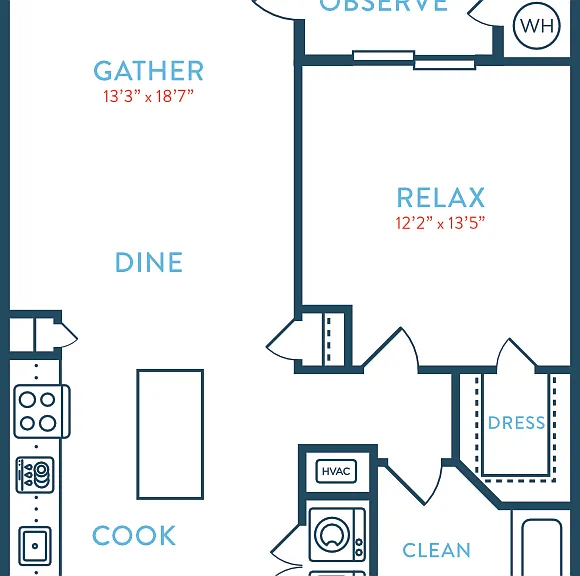 829 Quincy A1 Floorplan Diagram