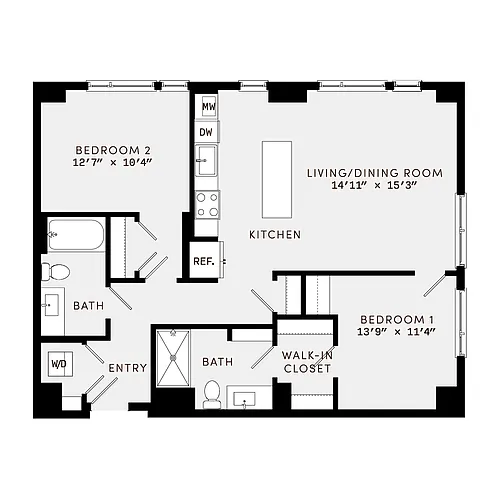Floor plan B1B