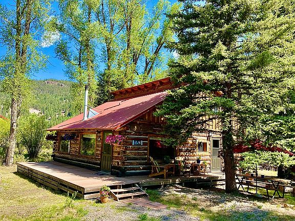 Front and side of cabin