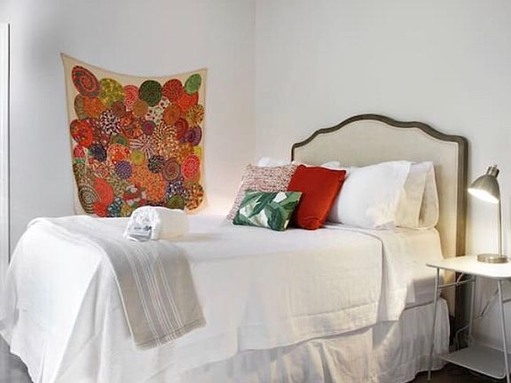 Downstairs master with walk-in closet