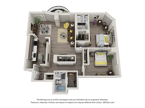 Floor plan 2 Bedroom 01 22