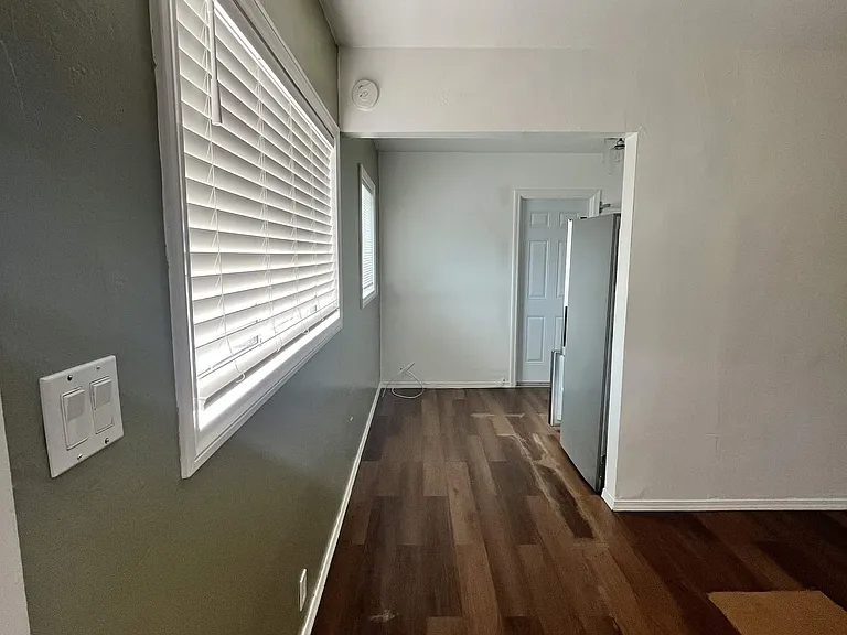 living space connected to kitchen