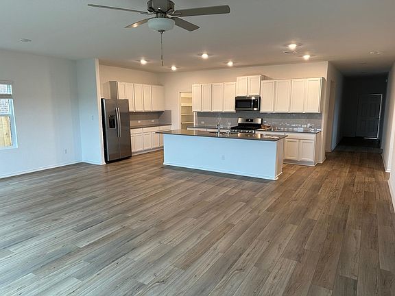 Living room and kitchen