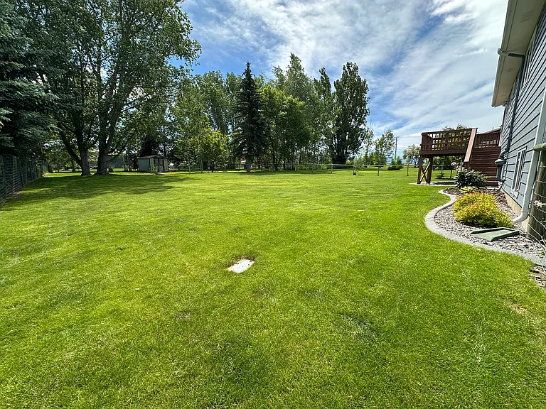 spacious backyard
