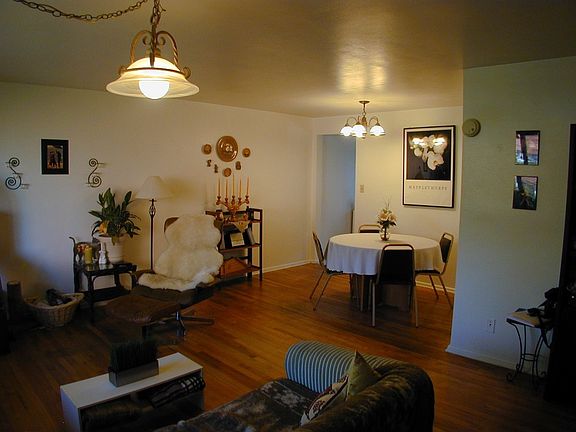 Living and dining areas