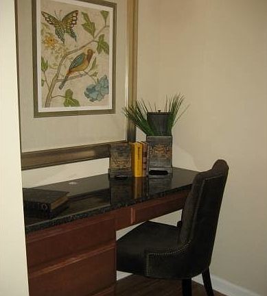 Desk with granite counter