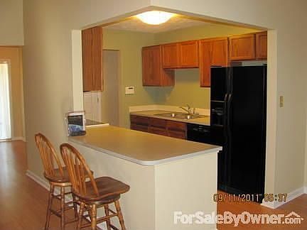Island view into kitchen