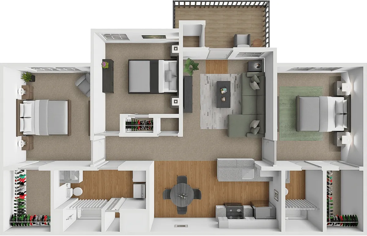 Floor plan Three Bedroom