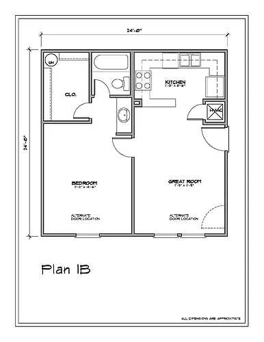 Floor plan 1 Bedroom