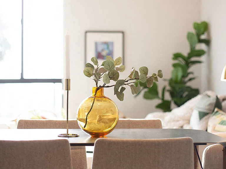Spacious layouts for dining and living