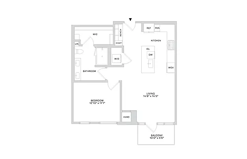 Floor plan PHB1 (1x1)