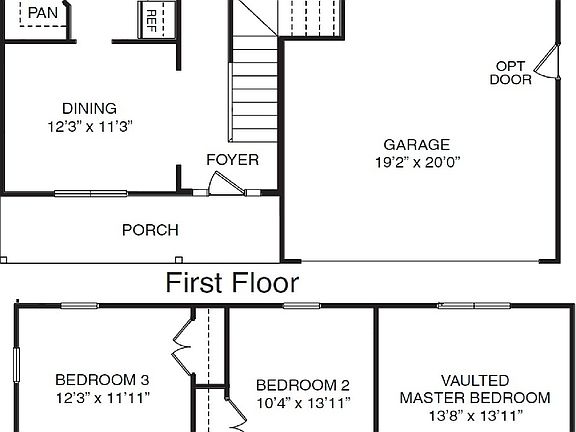 Floorplan with approximate dimensions