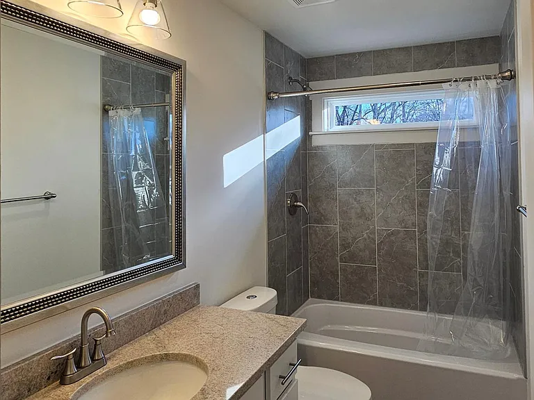 Tile shower.