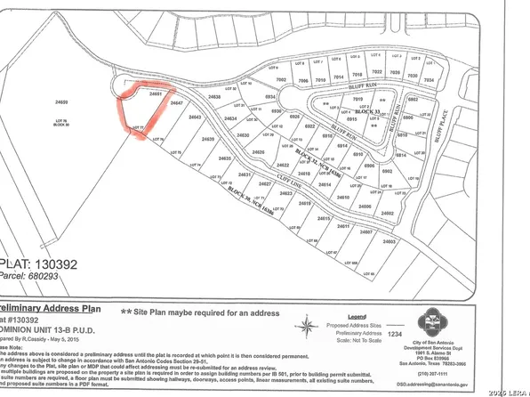 24651 Cliff Line LOT 77, San Antonio, TX 78257