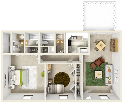 Floor plan Two Bedroom F