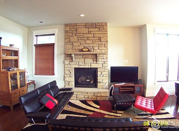 Beautiful stone fireplace