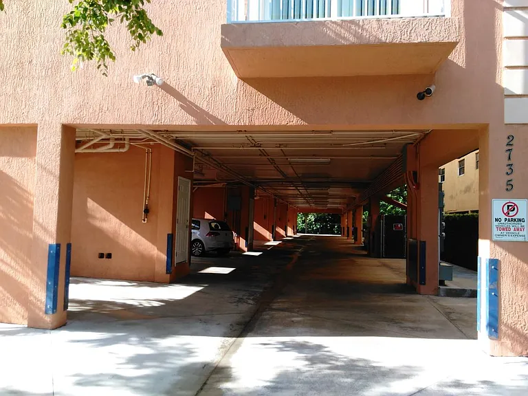 covered parking lot
