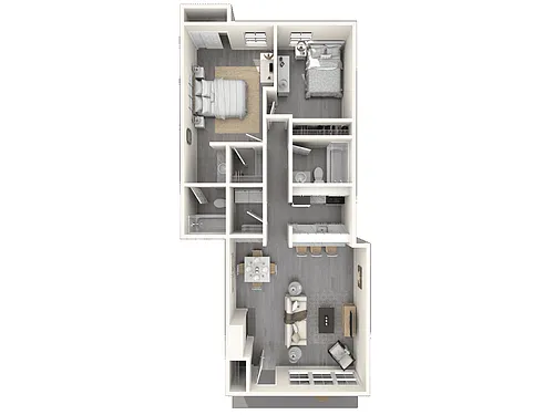 Floor plan 2x2 915 sqft