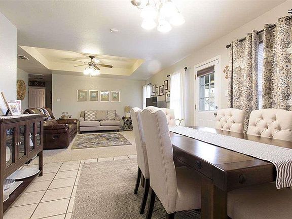 Open dining and living rm