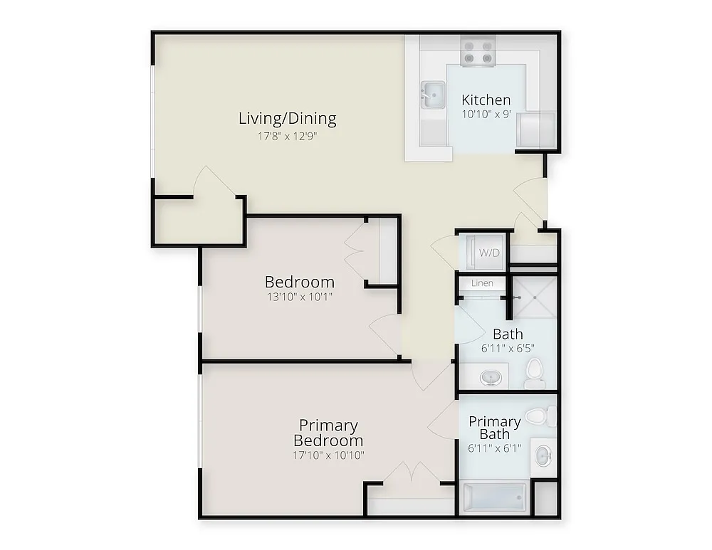 Floor plan Two Bedroom