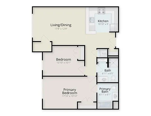 Floor plan Two Bedroom