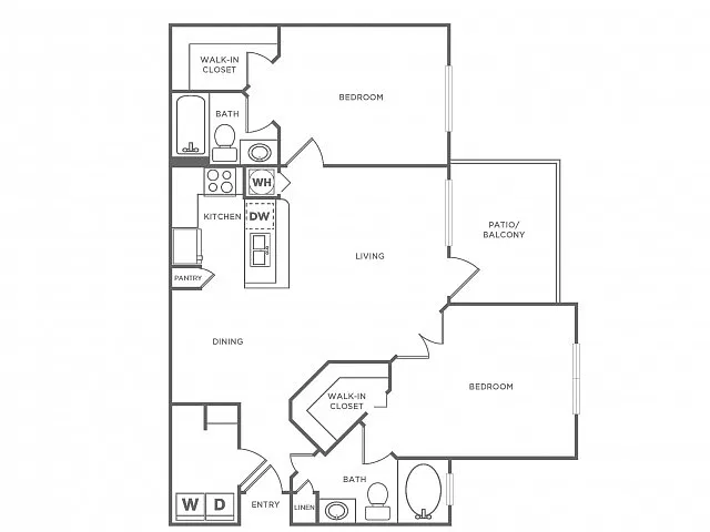 Floor plan Camelia (1090 SF)
