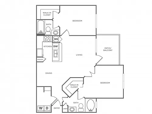 Floor plan Camelia (1090 SF)