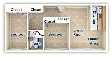 Floor plan Two Bedroom