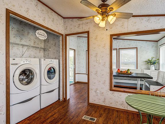 Washer and dryer included with rental property.