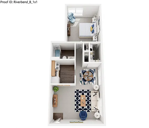 Floor plan 1 Bedroom - 700 Sq Ft
