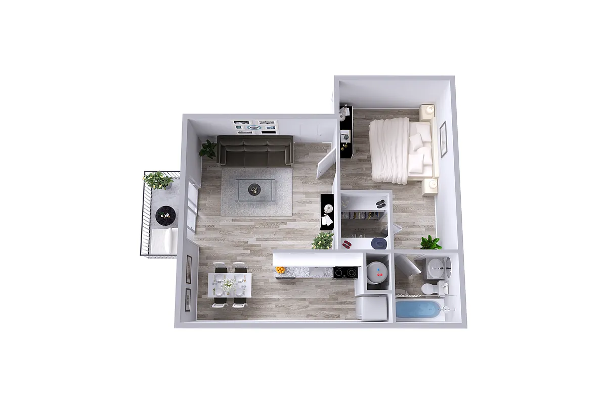 Floor plan A1 | 1 Bed | 1 Bath