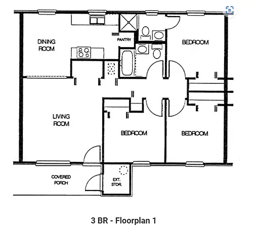 Floor plan Three Bedroom - 2nd FL