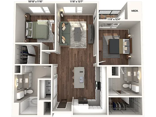 Floor plan B1 - Finish Package 2