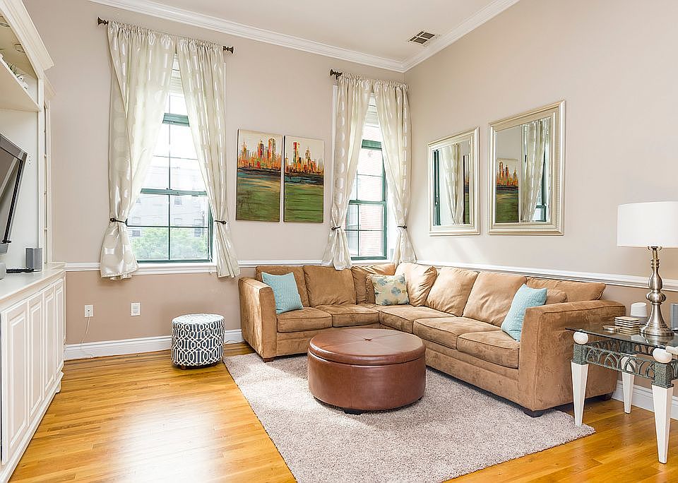 living room + crown moldings