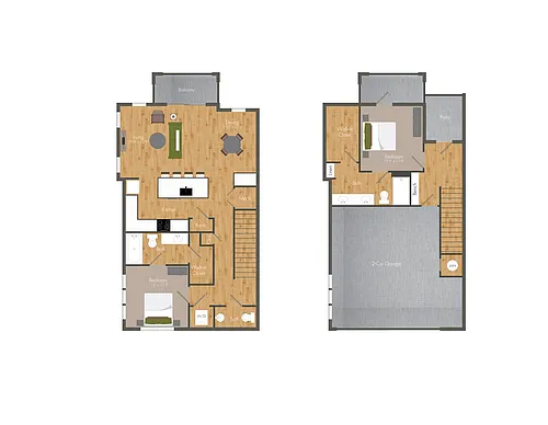 Floor plan B1TH (Townhome)