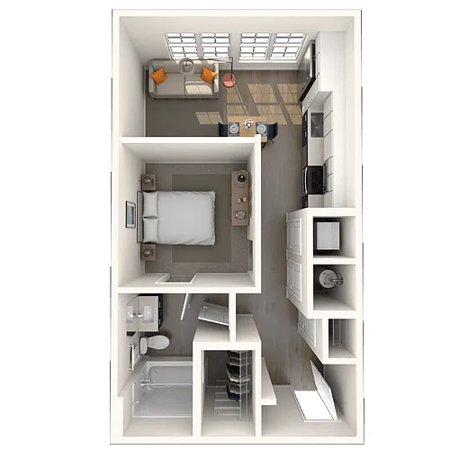 Floor plan S1.1 0x1 558 SF