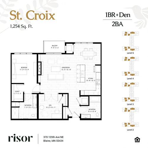 Floor plan St. Croix