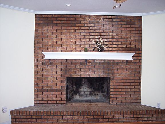 Close-Up of Brick Fire Place