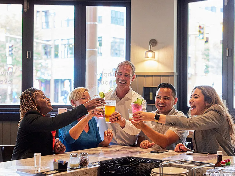 Explore many trendy neighborhood hotspots