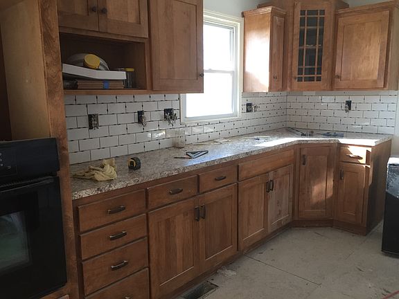 Solid natural cherry custom cabinets