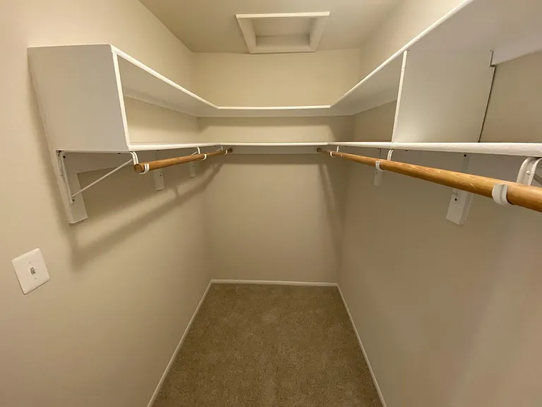 Master bedroom walk-in closet