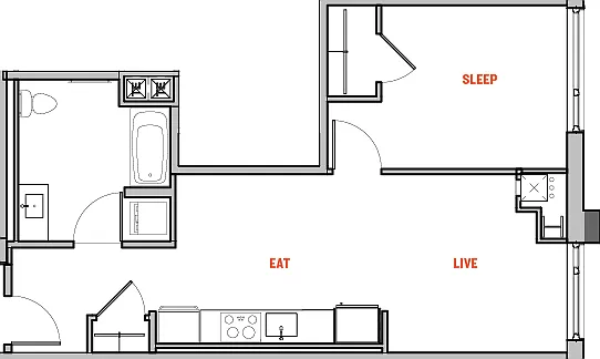 The Eddy - X - 1 Beds - 1 Baths - 678 Sq. ft.
