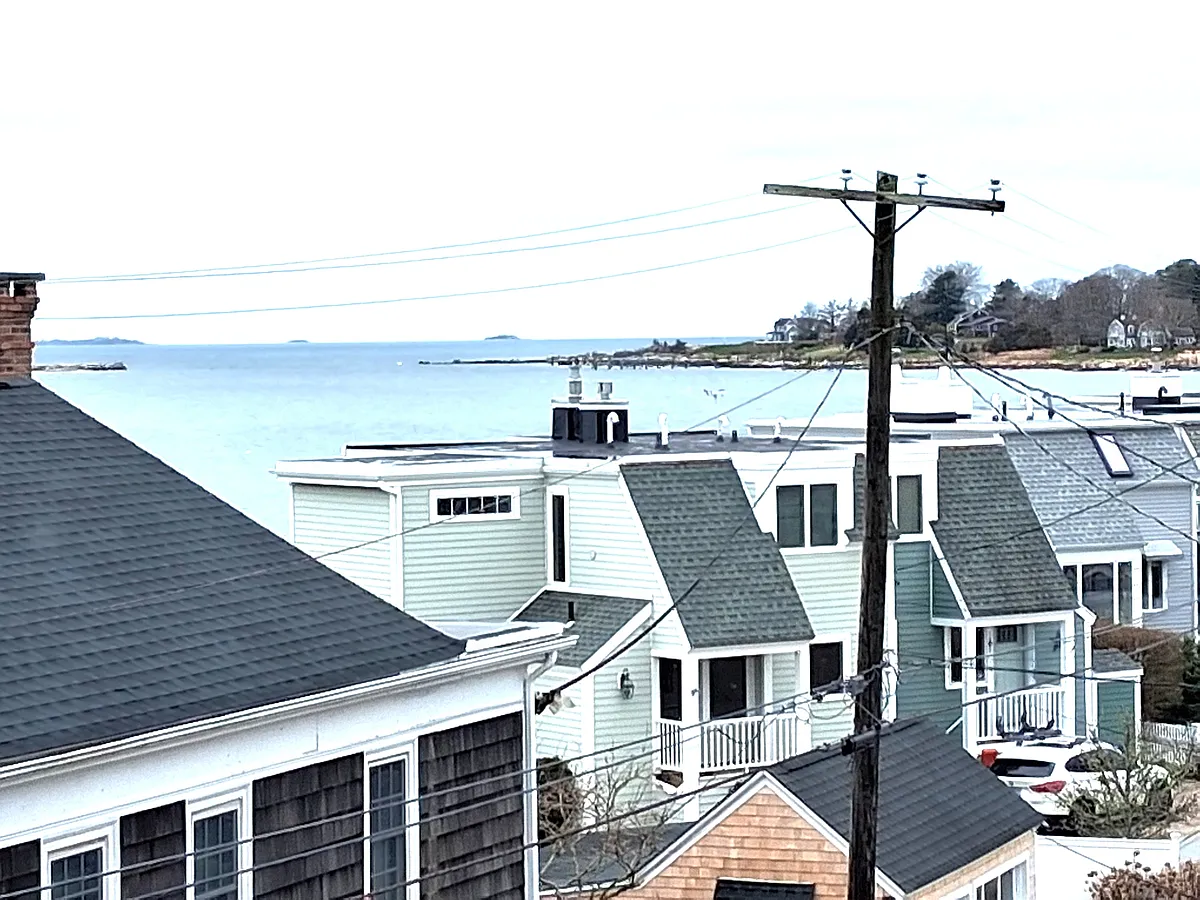 Views of Fishers Island Sound from Apartment 5 living room - 117 Water St #5A