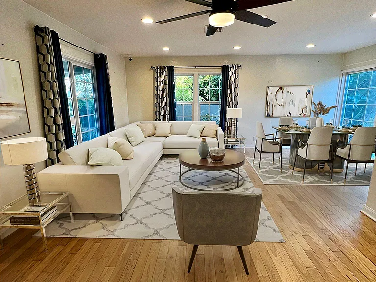 Living room, virtually staged, new angle