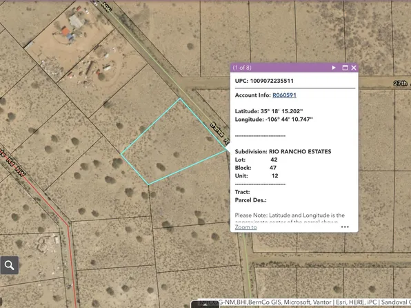Sub Rio Rancho Ests NE Lot 42, Rio Rancho, NM 87144